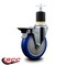Service Caster 5'' Blue Poly Swivel 1-7/8'' Expanding Stem Caster with Brake SCC-EX20S514-PPUB-BLUE-PLB-178 - alternate 3